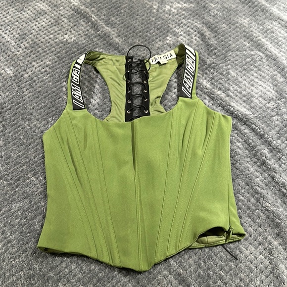 I AM GIA. green corset - Picture 1 of 2